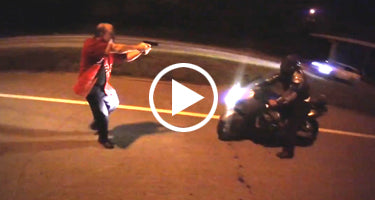 OFF DUTY COP ATTACKS BIKERS WITH GUN!