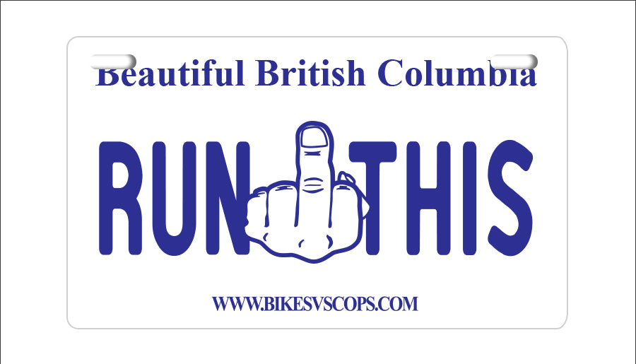 RUN THIS PLATE - BRITISH COLUMBIA