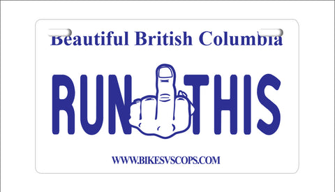 RUN THIS PLATE - NORTH CAROLINA