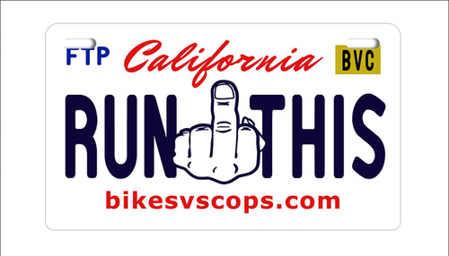 RUN THIS PLATE - CALIFORNIA