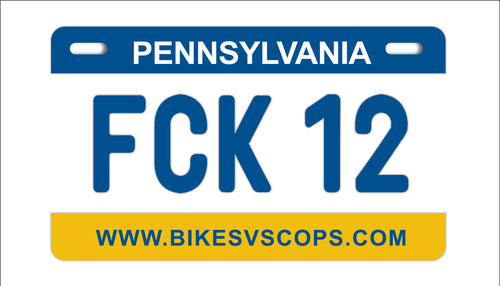 FCK 12 PLATE - PENNSYLVANIA