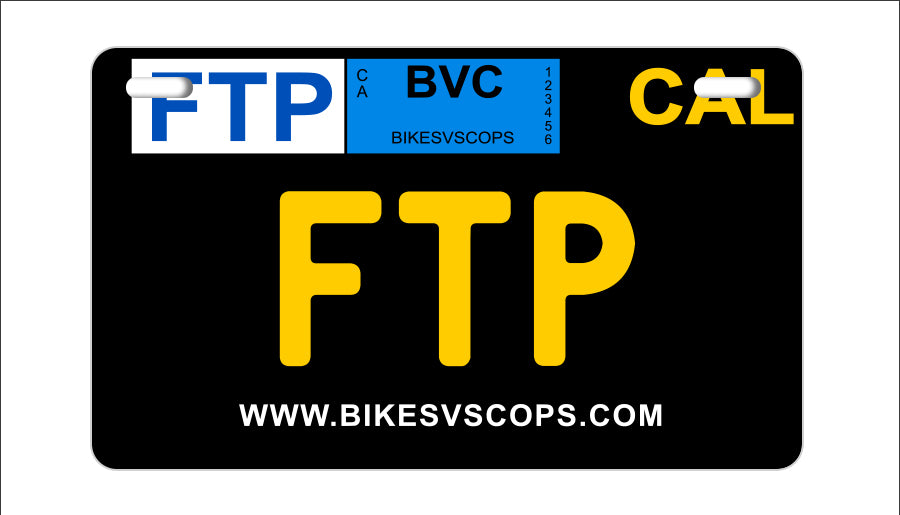 FTP PLATE - CALIFORNIA BLACK