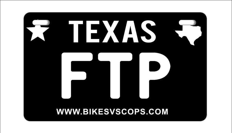 FTP PLATE - TEXAS BLACK