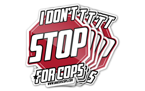 STICKER - ONLY GAY COPS GIVE ME TICKETS (5-Pack)