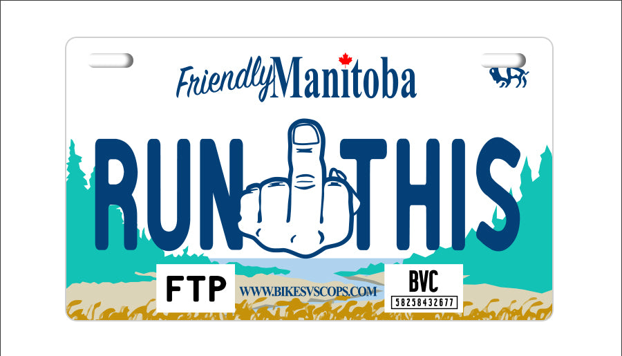 RUN THIS PLATE - MANITOBA