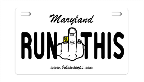 RUN THIS PLATE - MARYLAND