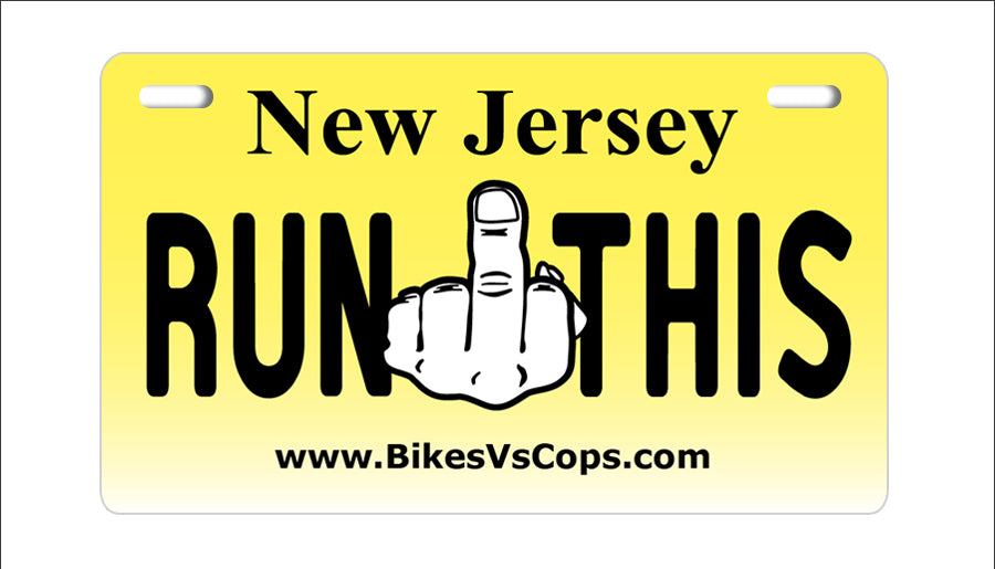 RUN THIS PLATE - NEW JERSEY