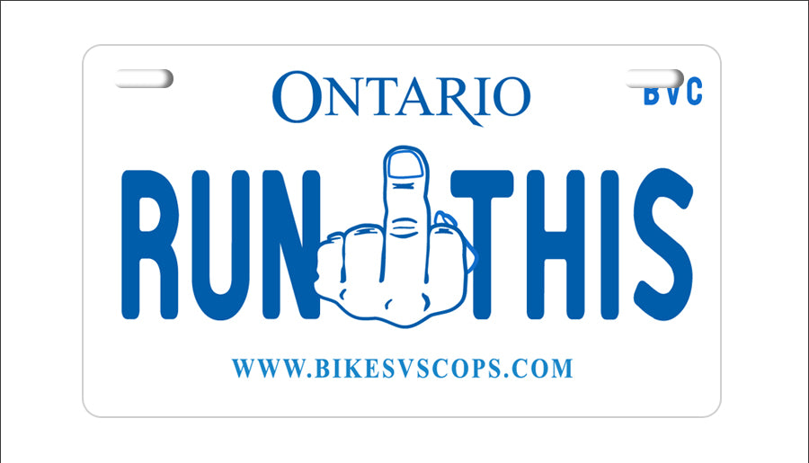 RUN THIS PLATE - ONTARIO