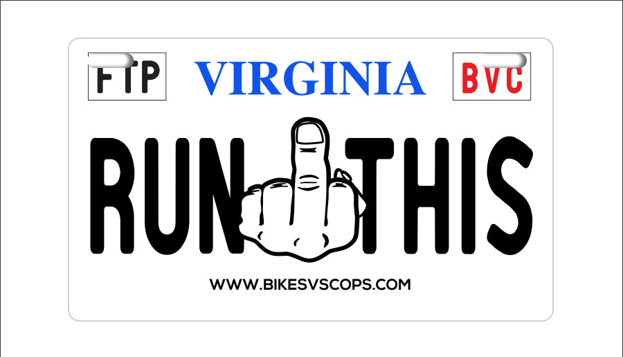 RUN THIS PLATE - VIRGINIA